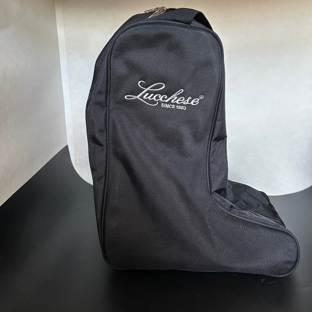 Lucchese Boot Carry and Storage Bag with Double Zippered Compartment, Black